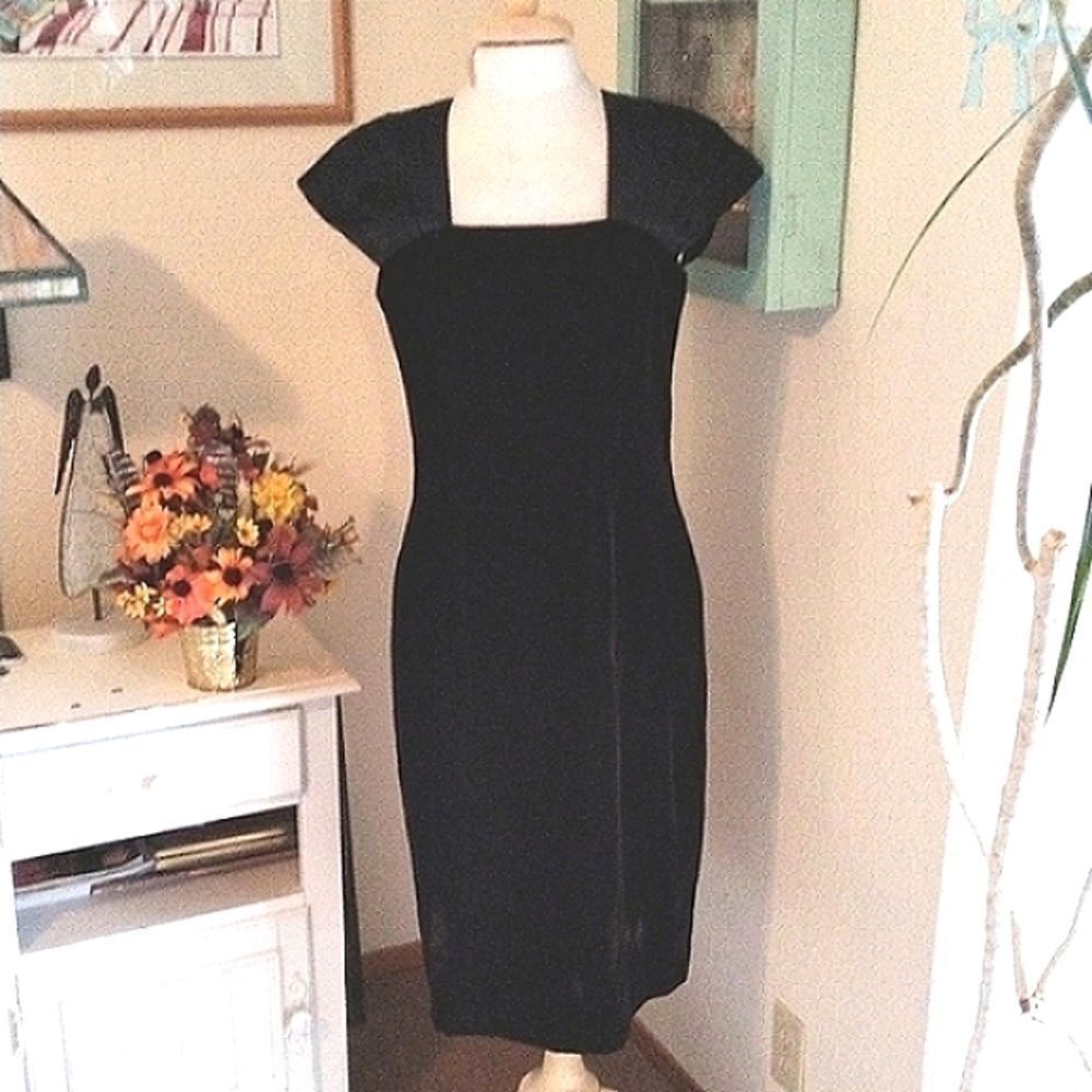 Vintage Plaza South Satin and Velvet Dressy Dress